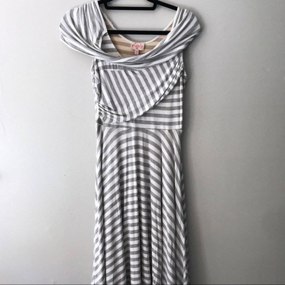 Plenty by Tracy Reese | Striped Wrap Drape Dress